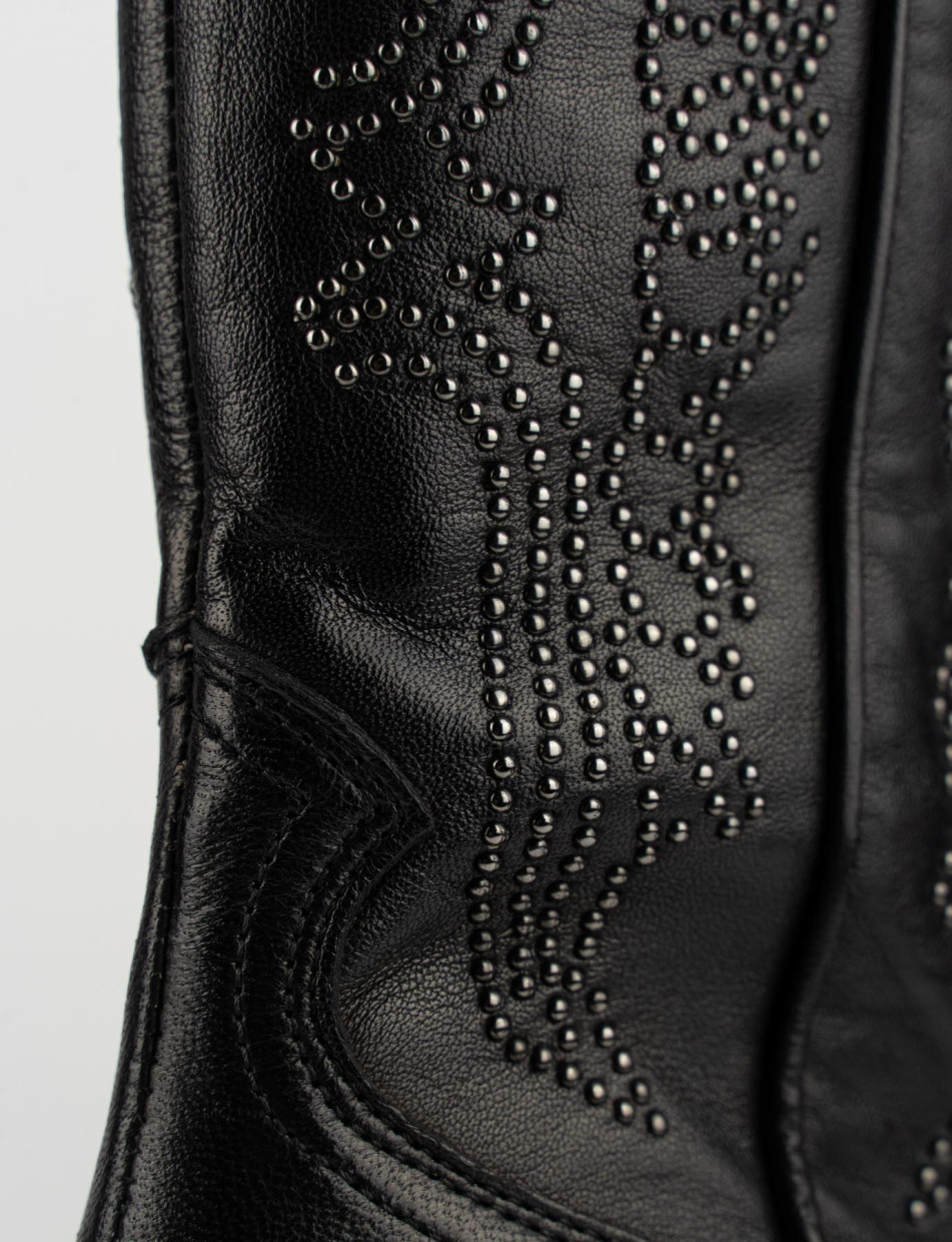 Outlet - mujer tacón 3 cm negro cuero