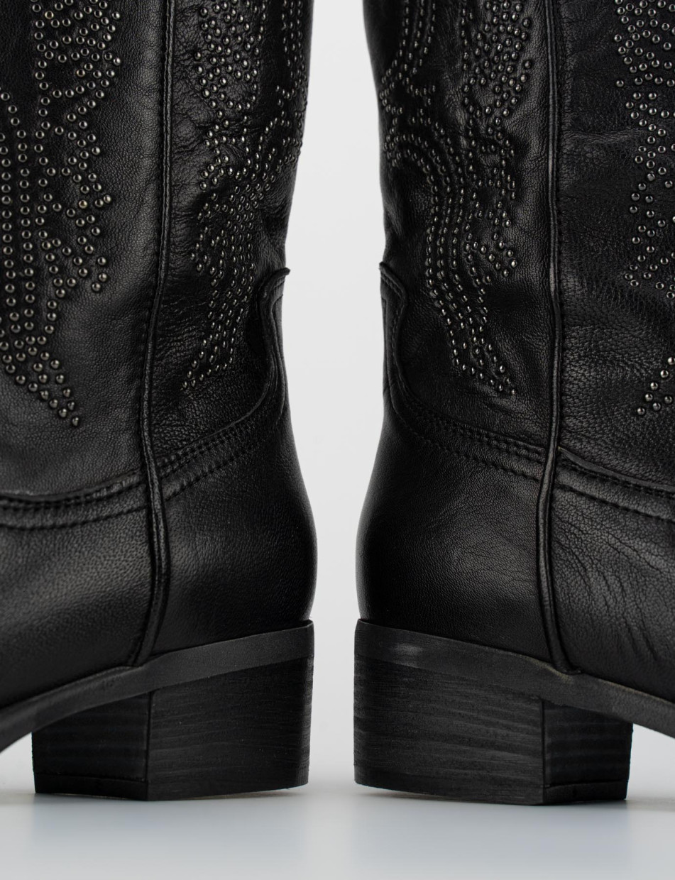 Outlet - mujer tacón 3 cm negro cuero