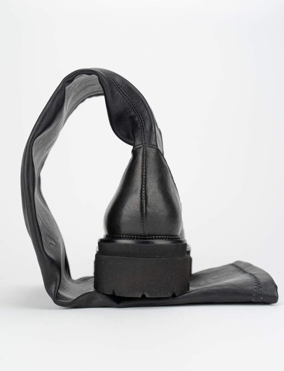 Outlet - mujer tacón 2 cm negro cuero