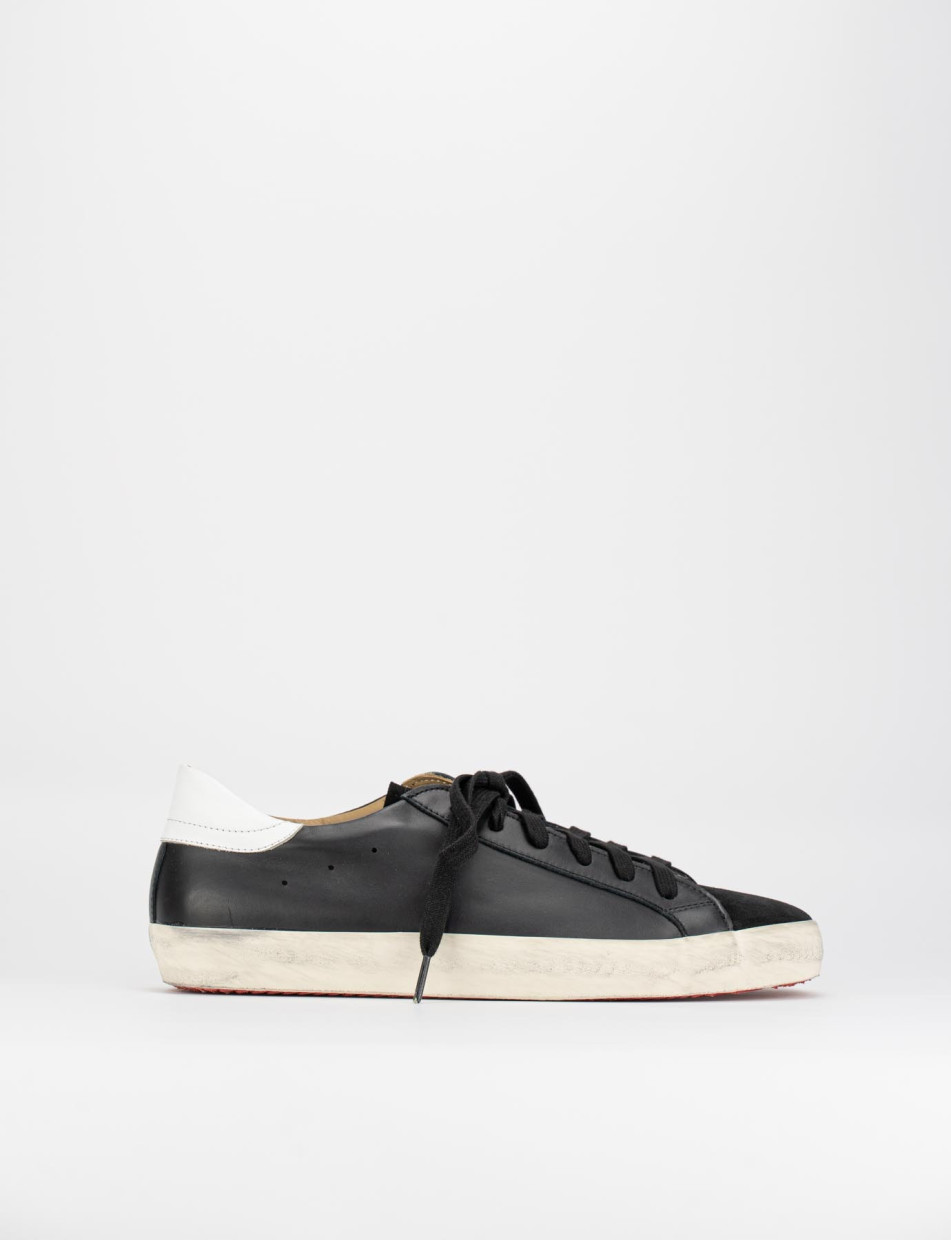 Zapatillas deportivas negro cuero
