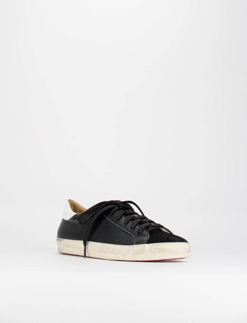 Zapatillas deportivas negro cuero