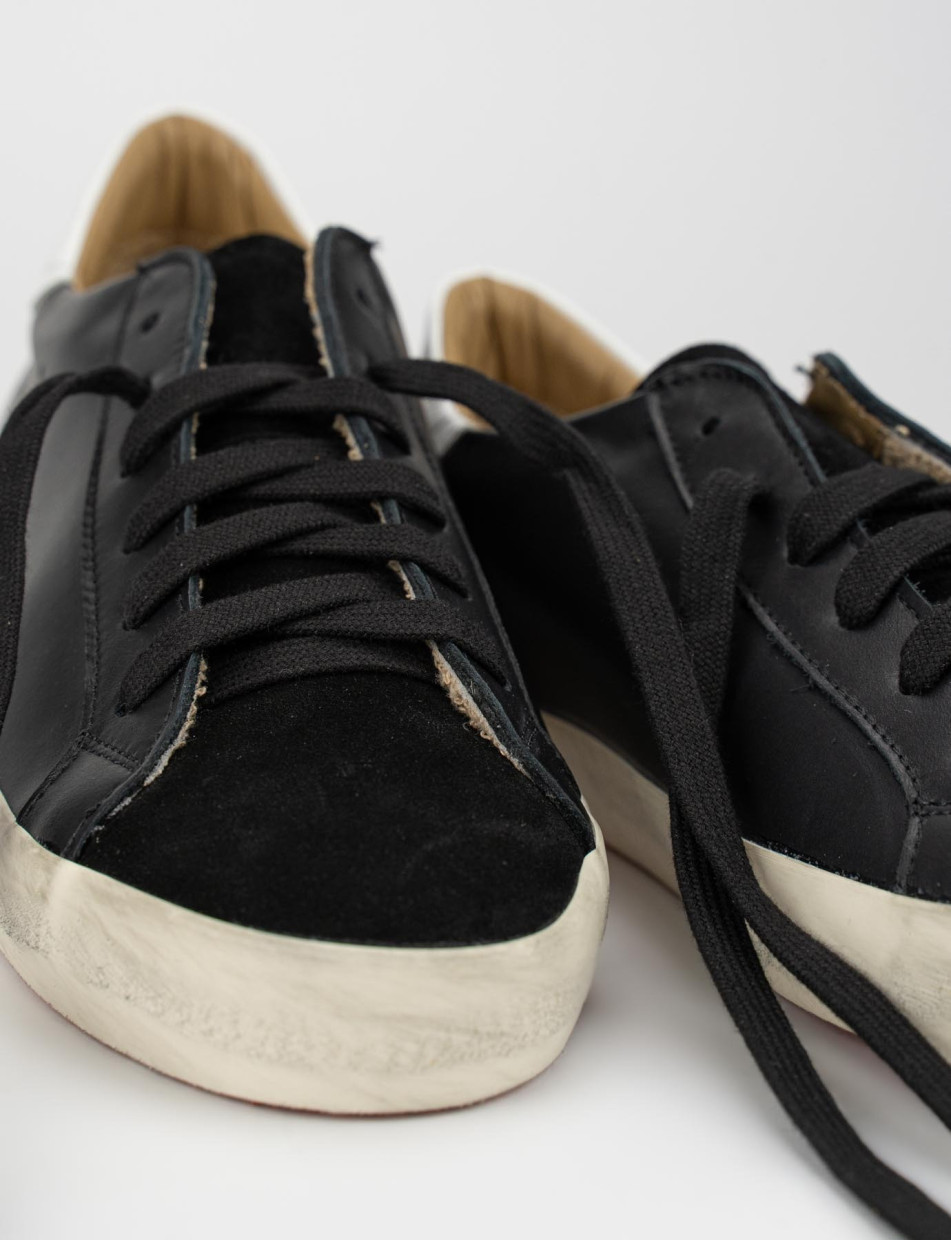 Zapatillas deportivas negro cuero