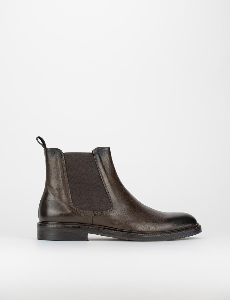 Botines tacón 2 cm negro cuero