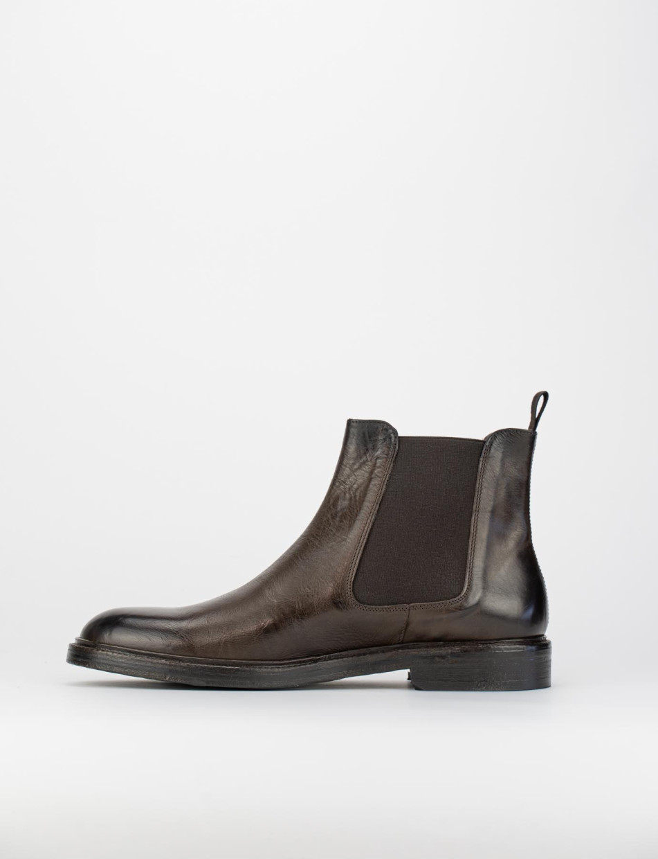 Botines tacón 2 cm negro cuero