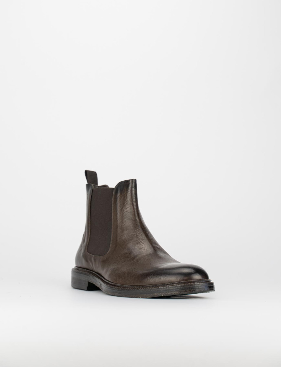 Botines tacón 2 cm negro cuero