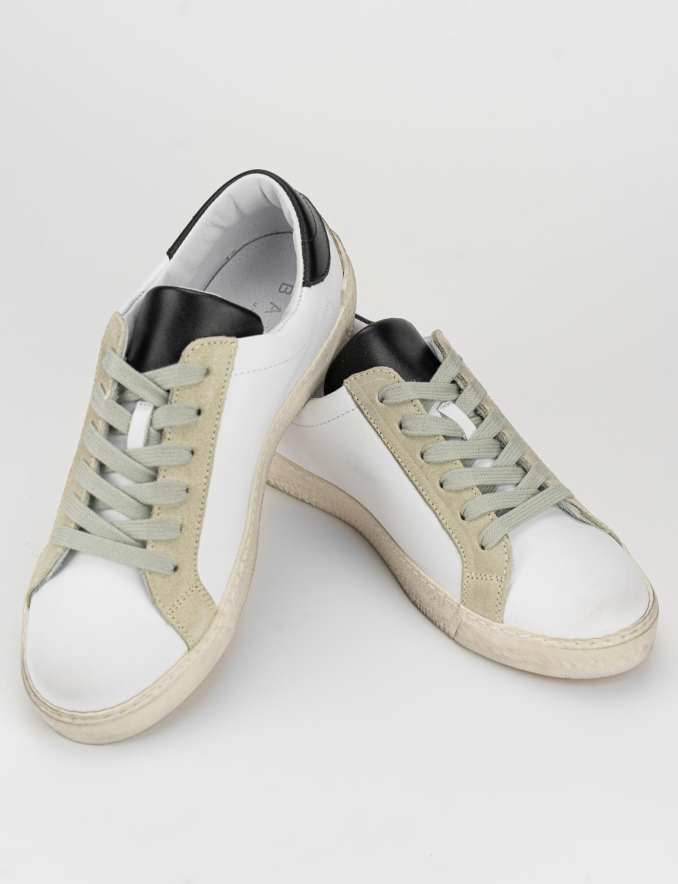 Zapatillas deportivas blanco cuero
