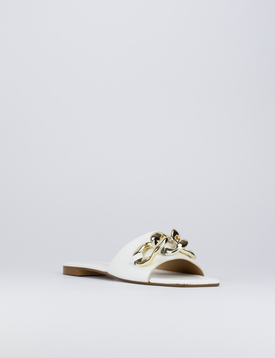 Mules tacón 1 cm negro cuero