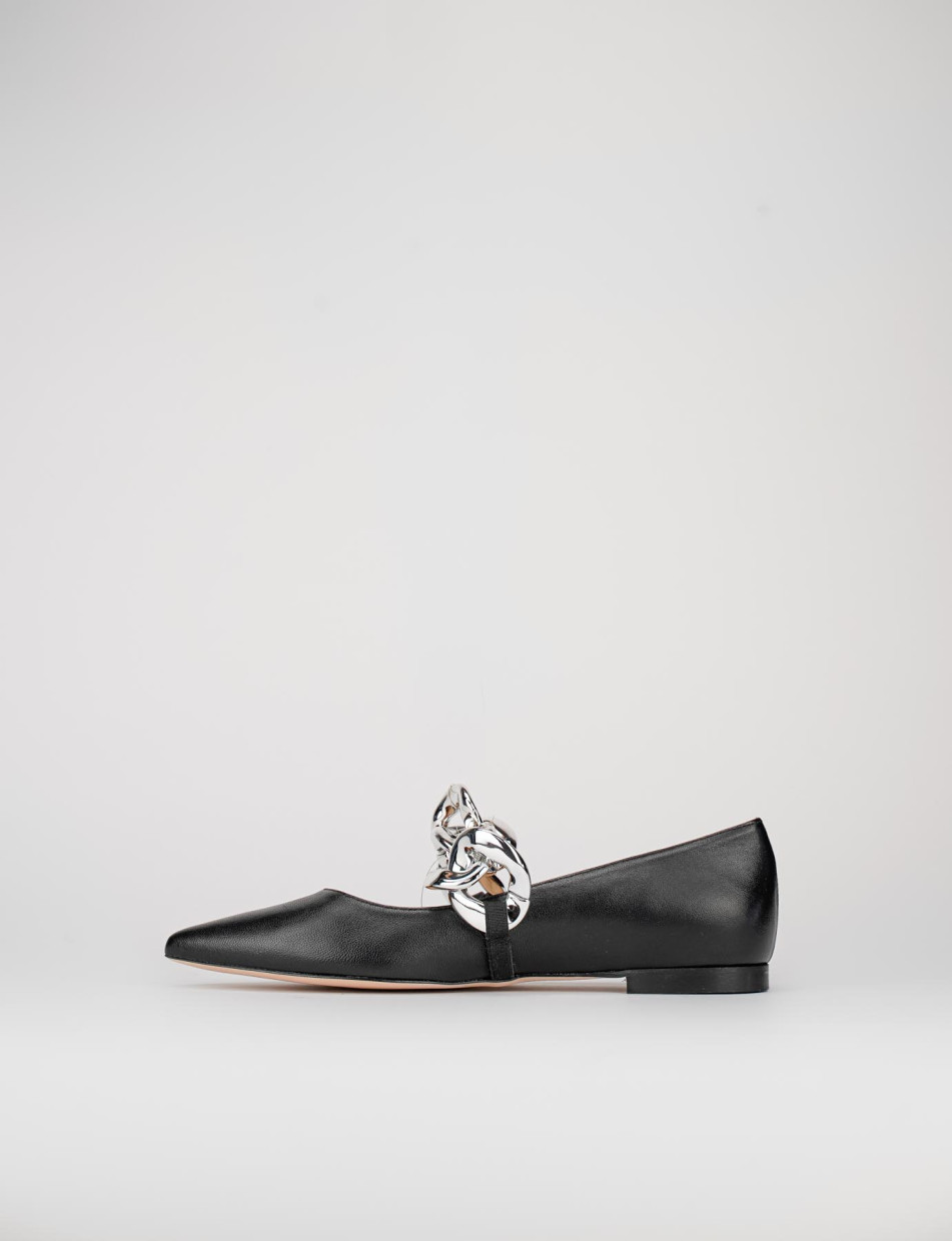 Ballerina tacco 1 cm nero