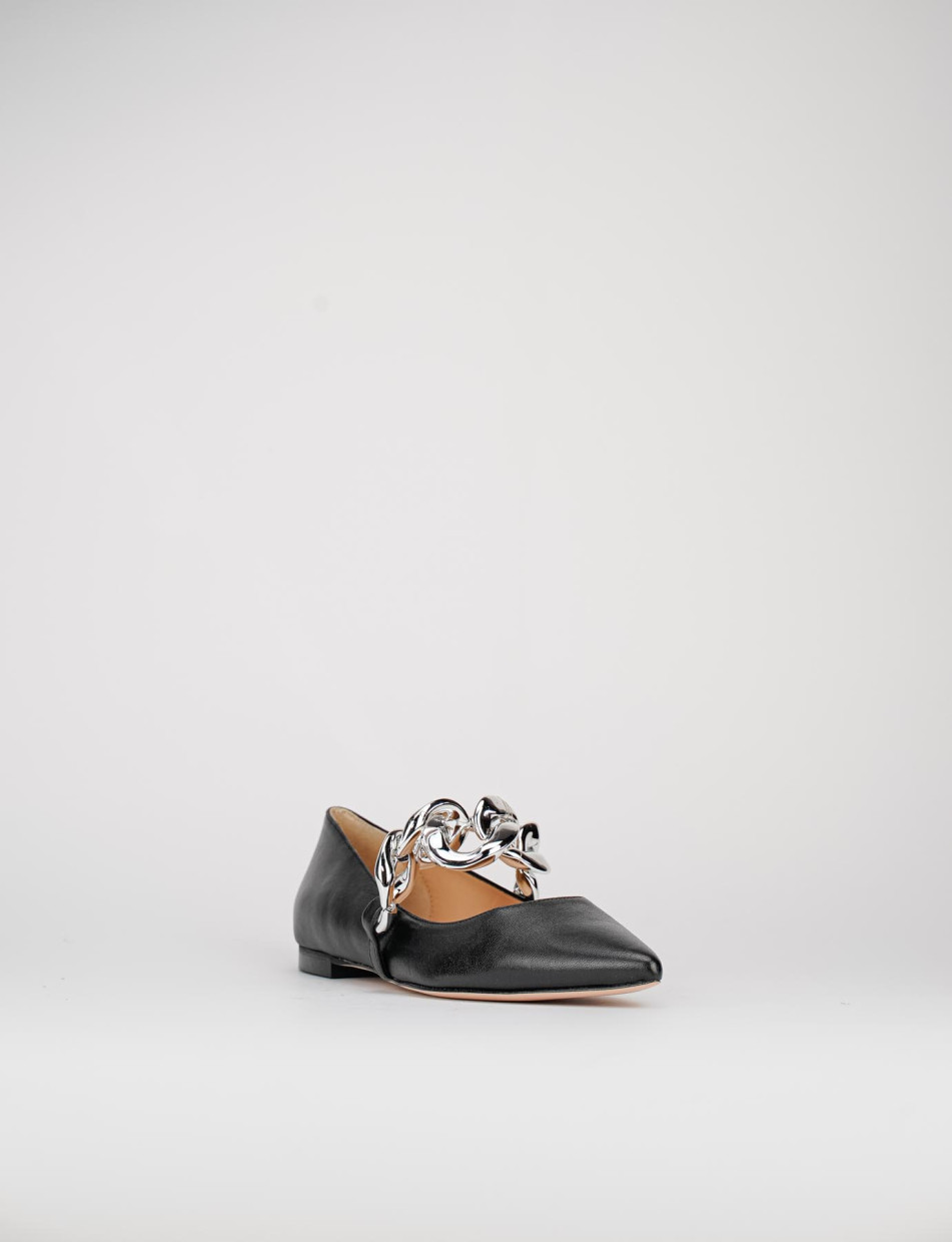 Ballerina tacco 1 cm nero