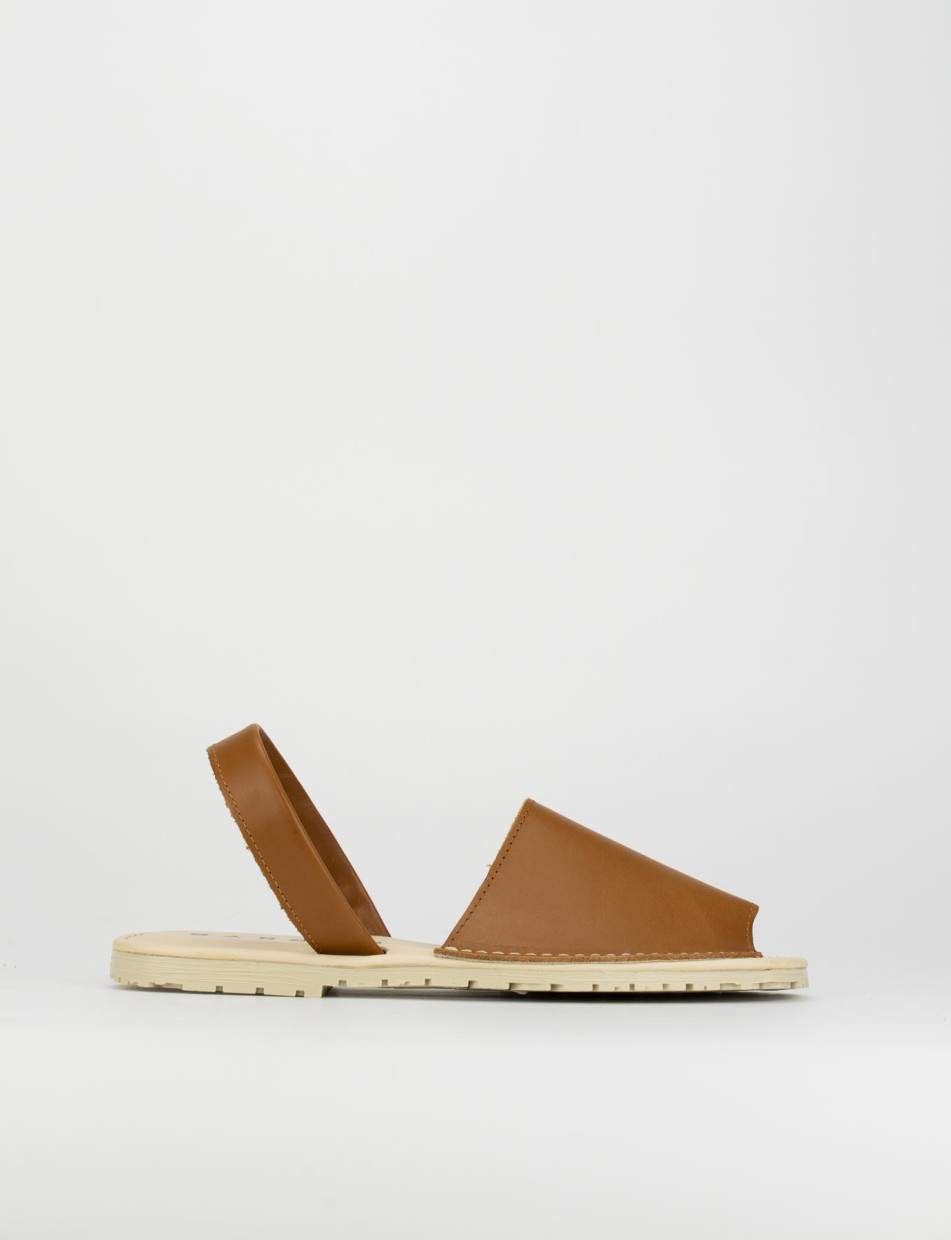 Espadrillas pelle marrone