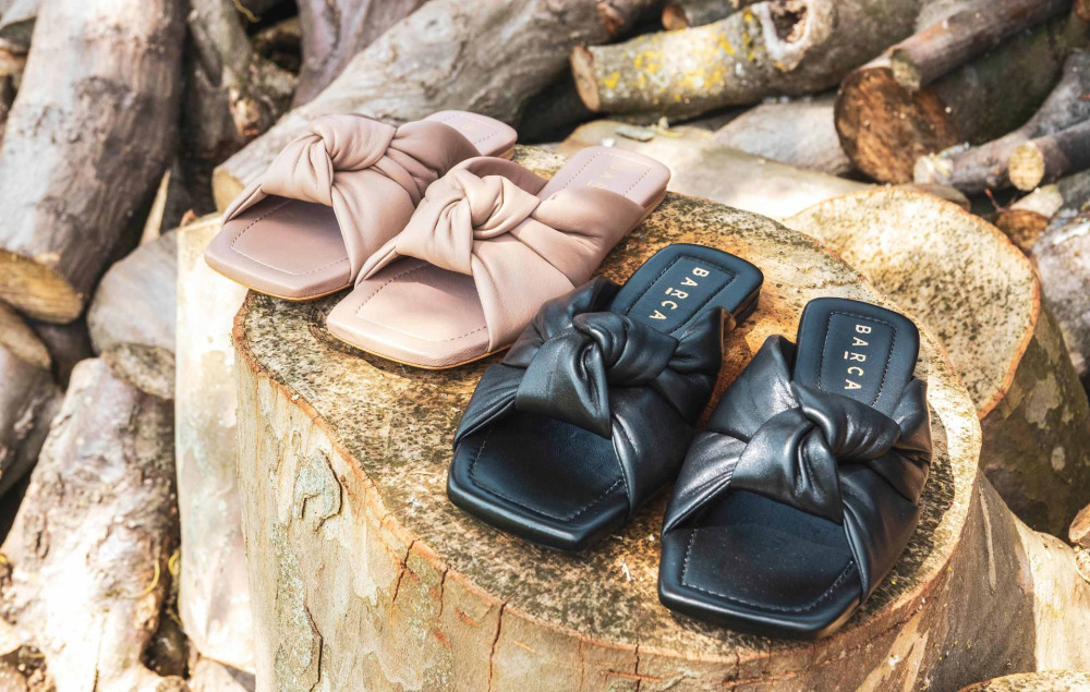 Mules tacón 1 cm beis cuero
