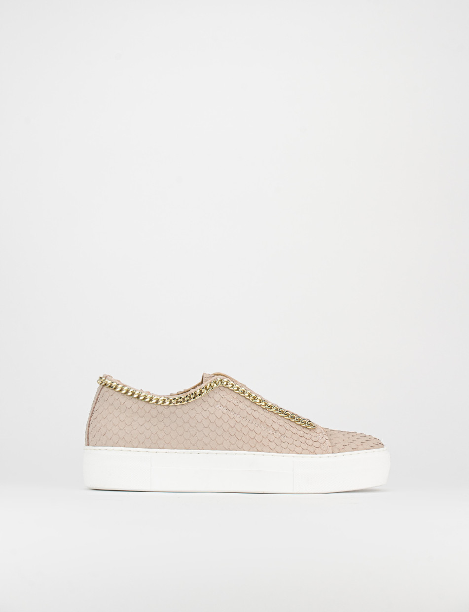 Zapatillas deportivas rosa cuero