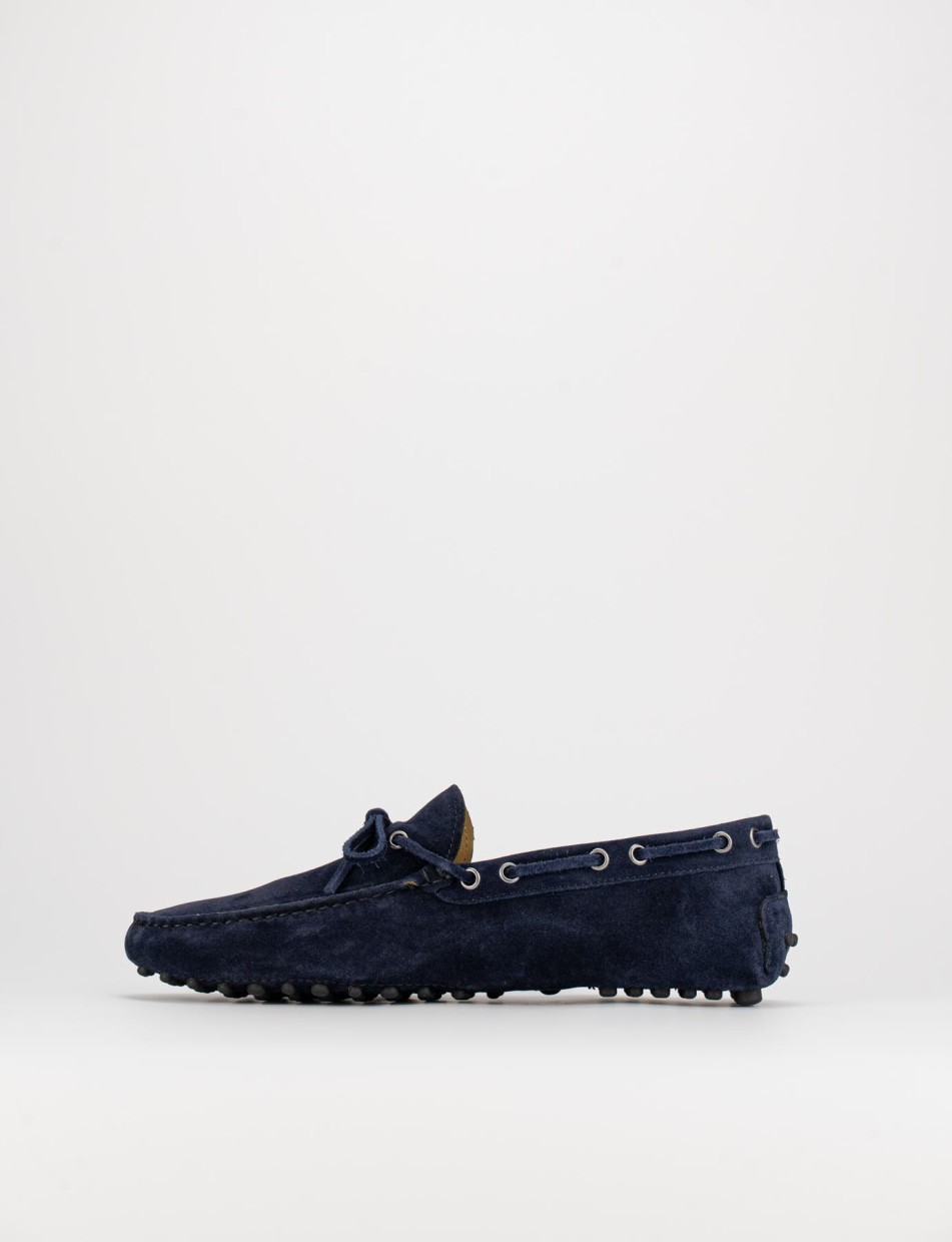 Mocasines azul ante