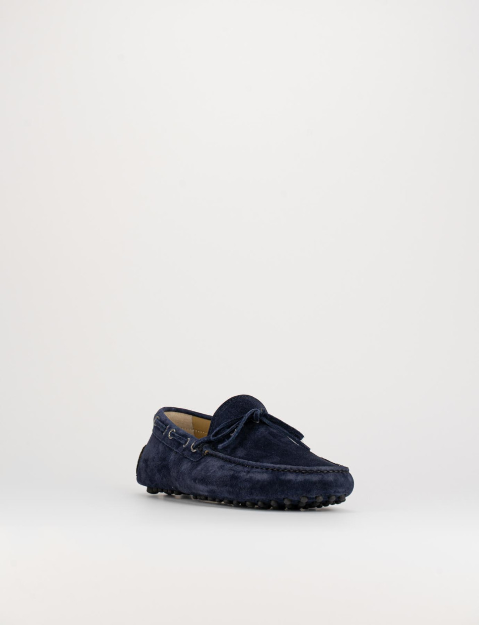 Mocasines azul ante