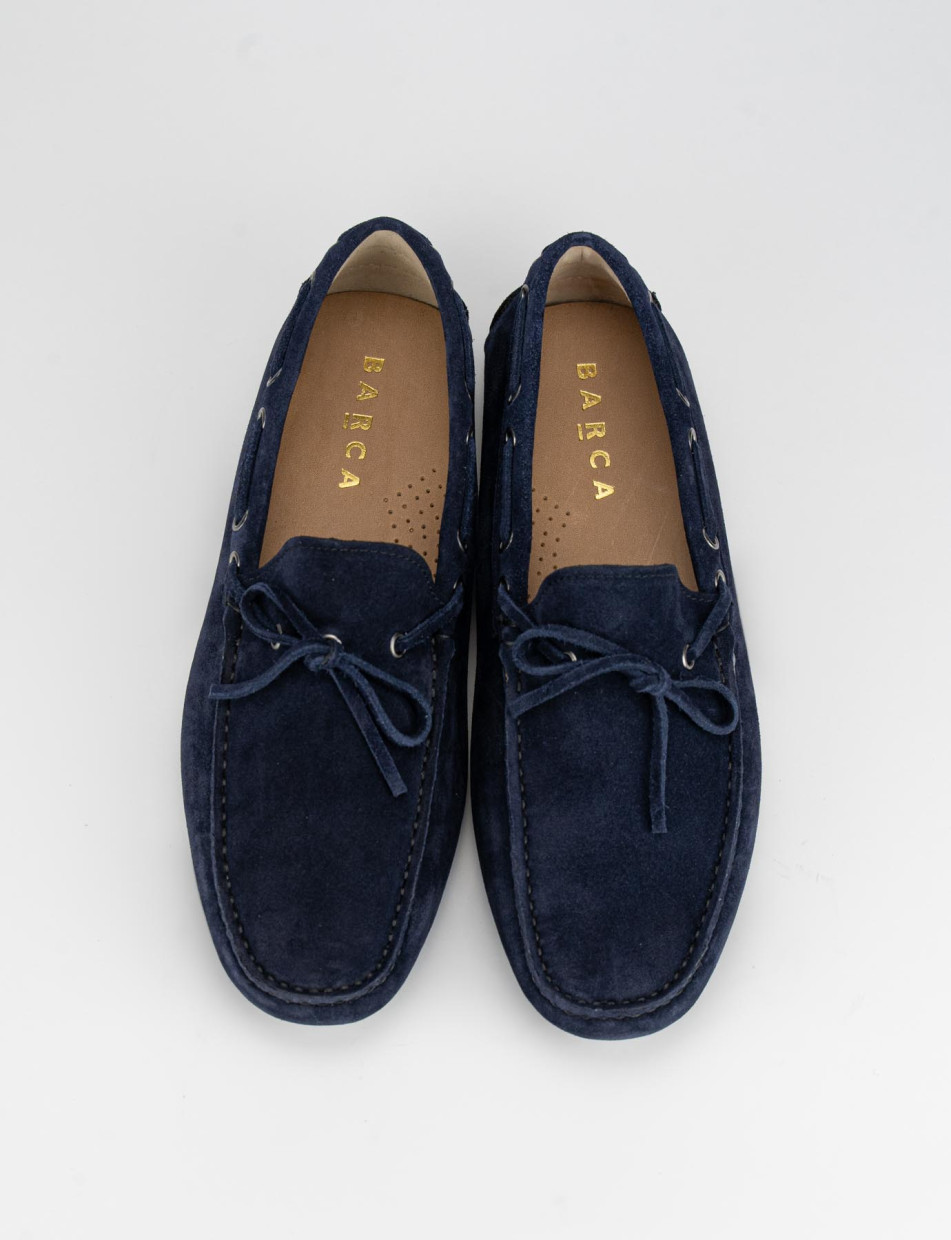 Mocasines azul ante