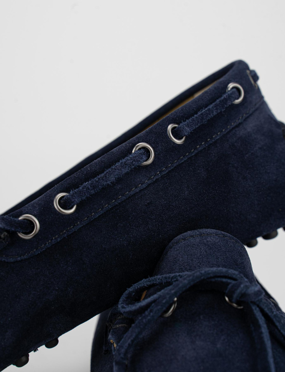 Mocasines azul ante