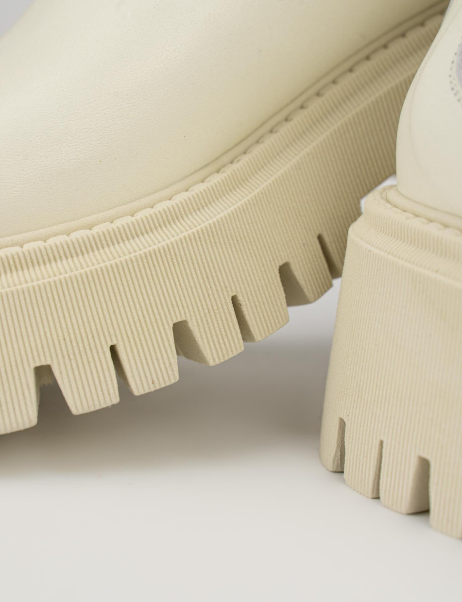 Outlet - mujer tacón 1 cm blanco cuero