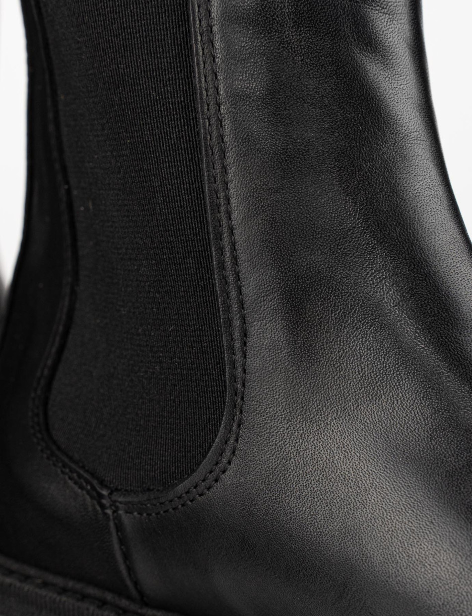 Outlet - mujer tacón 1 cm negro cuero