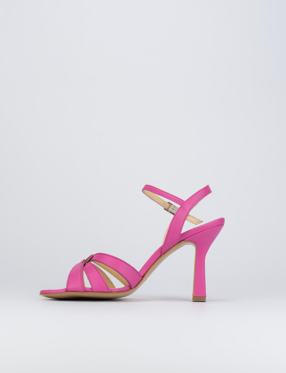 Sandalo tacco 9 cm rosa pelle