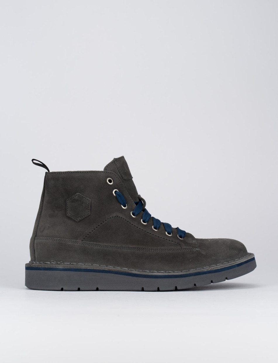 Sneakers heel 1 cm grey chamois
