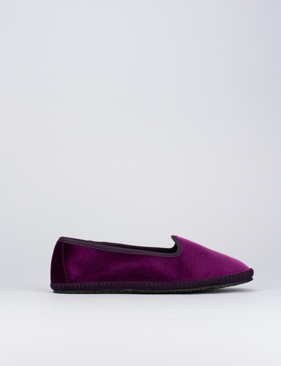 Bailarinas tacón 1 cm morado terciopelo