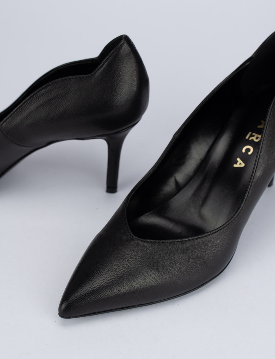 Pumps heel 9 cm black leather