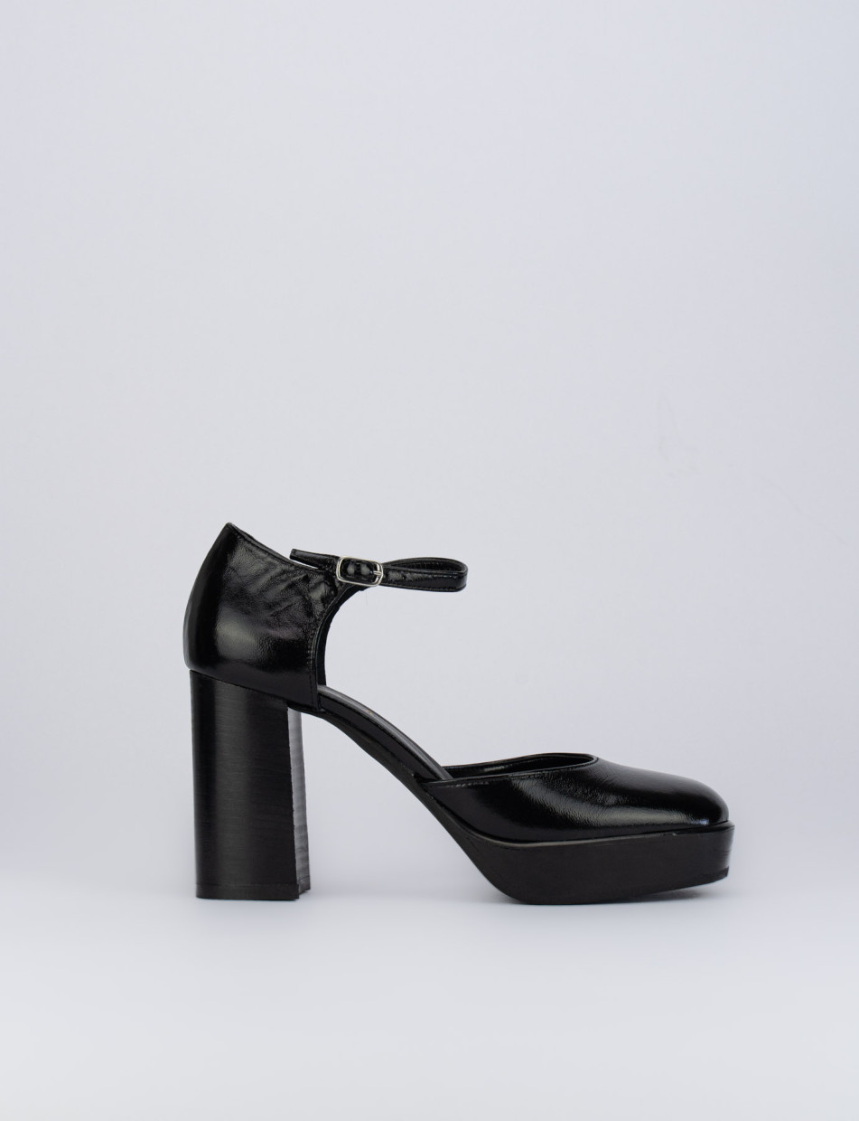Pumps heel 9 cm black leather