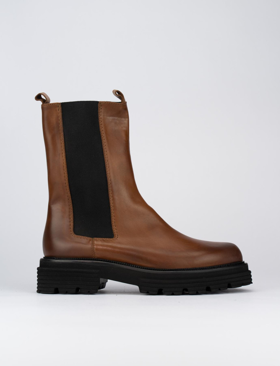 Outlet - mujer tacón 2 cm marrón cuero
