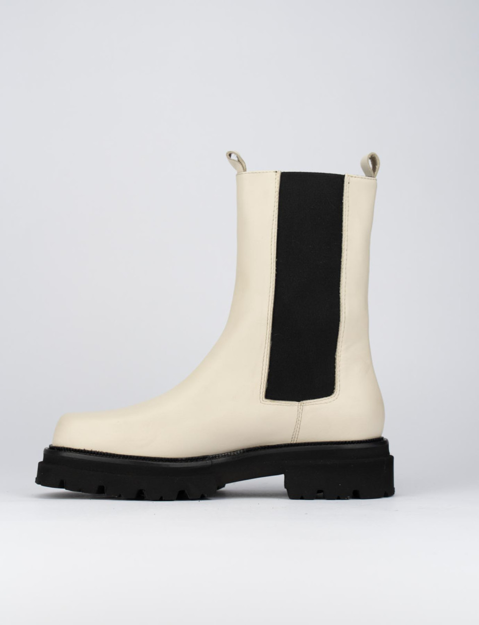 Outlet - mujer tacón 2 cm blanco cuero