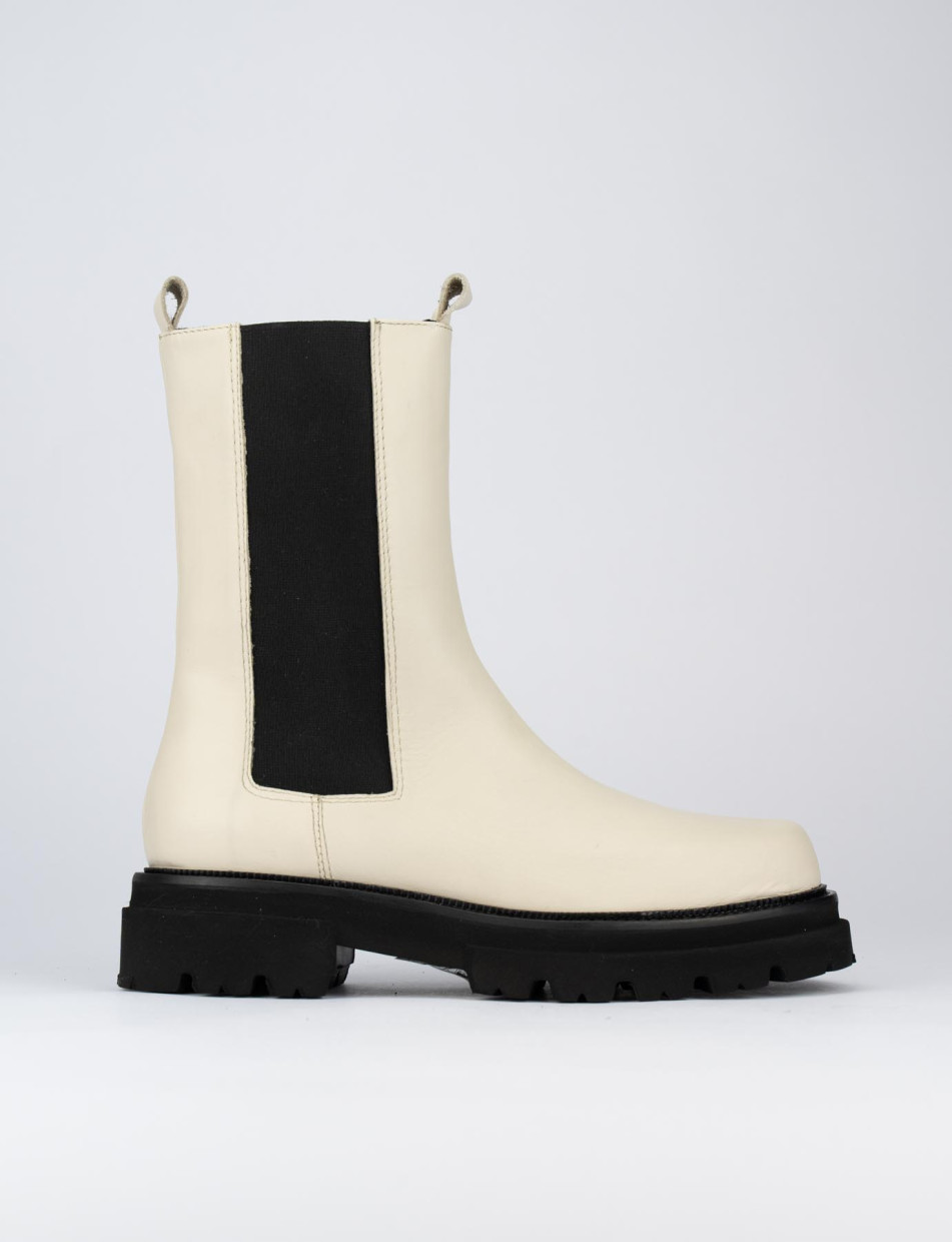 Outlet - mujer tacón 2 cm blanco cuero
