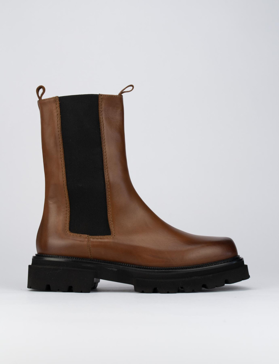 Outlet - mujer tacón 2 cm marrón cuero