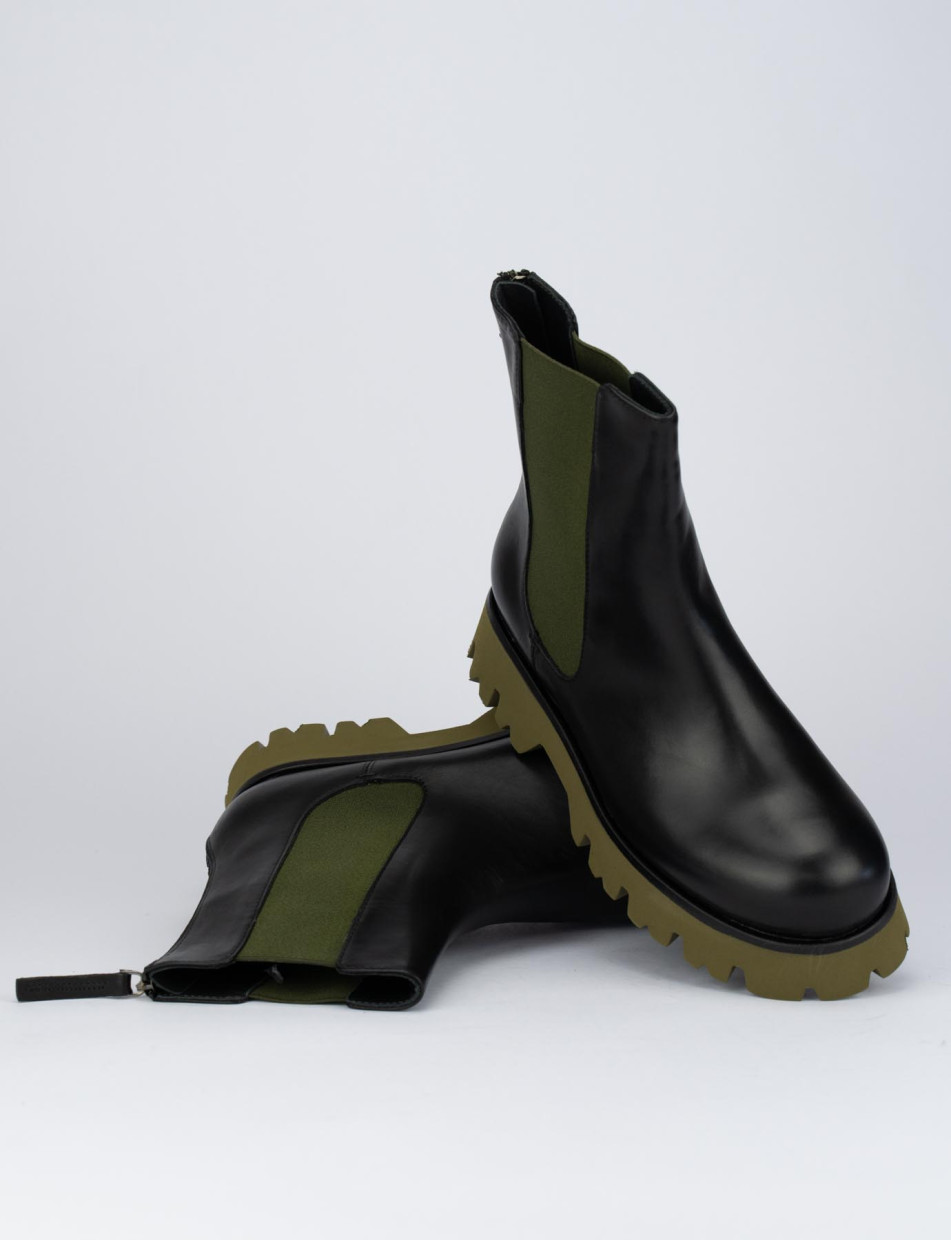 Outlet - mujer tacón 2 cm negro cuero
