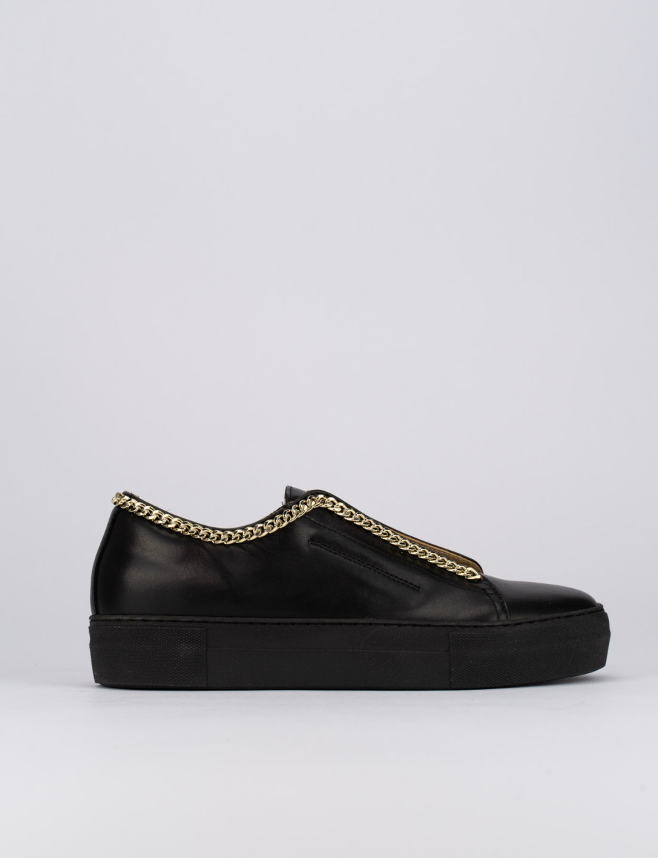 Zapatillas deportivas negro cuero