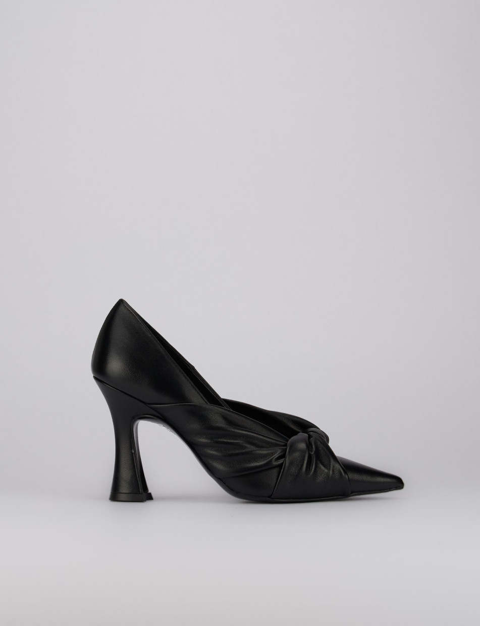 Decoltè tacco 9cm nero pelle