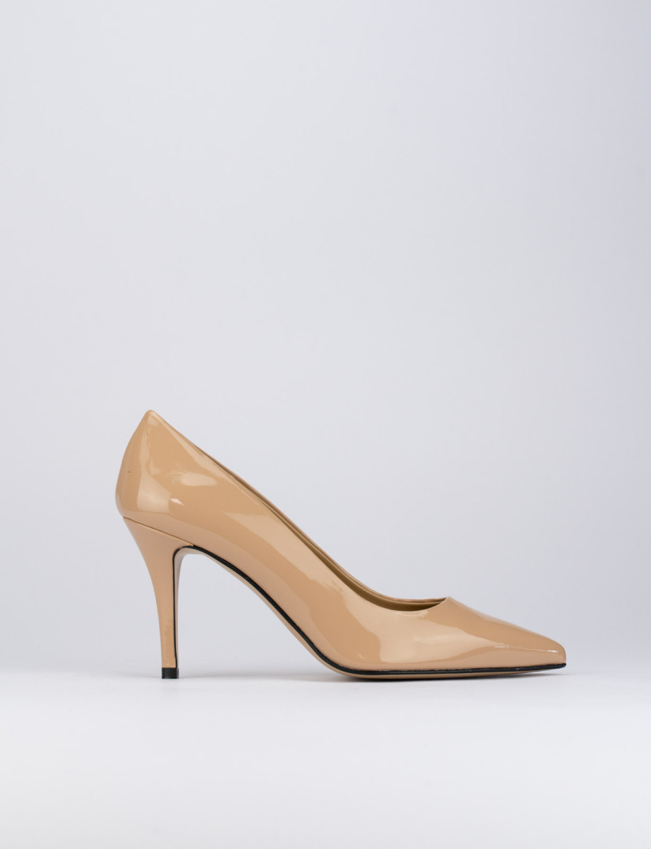 Zapatos de salón tacón 7 cm rosa charol
