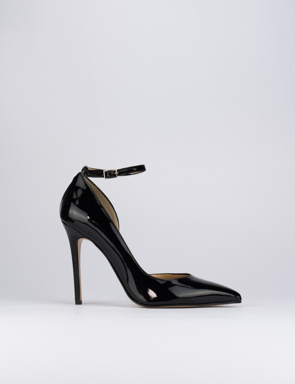 Bebe' tacco 10 cm nero vernice