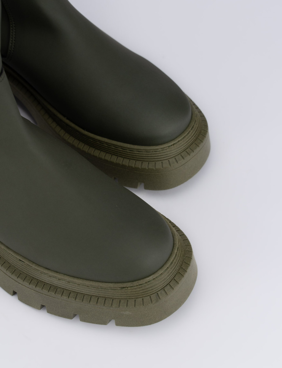 Stivaletti tacco 2cm pelle verde