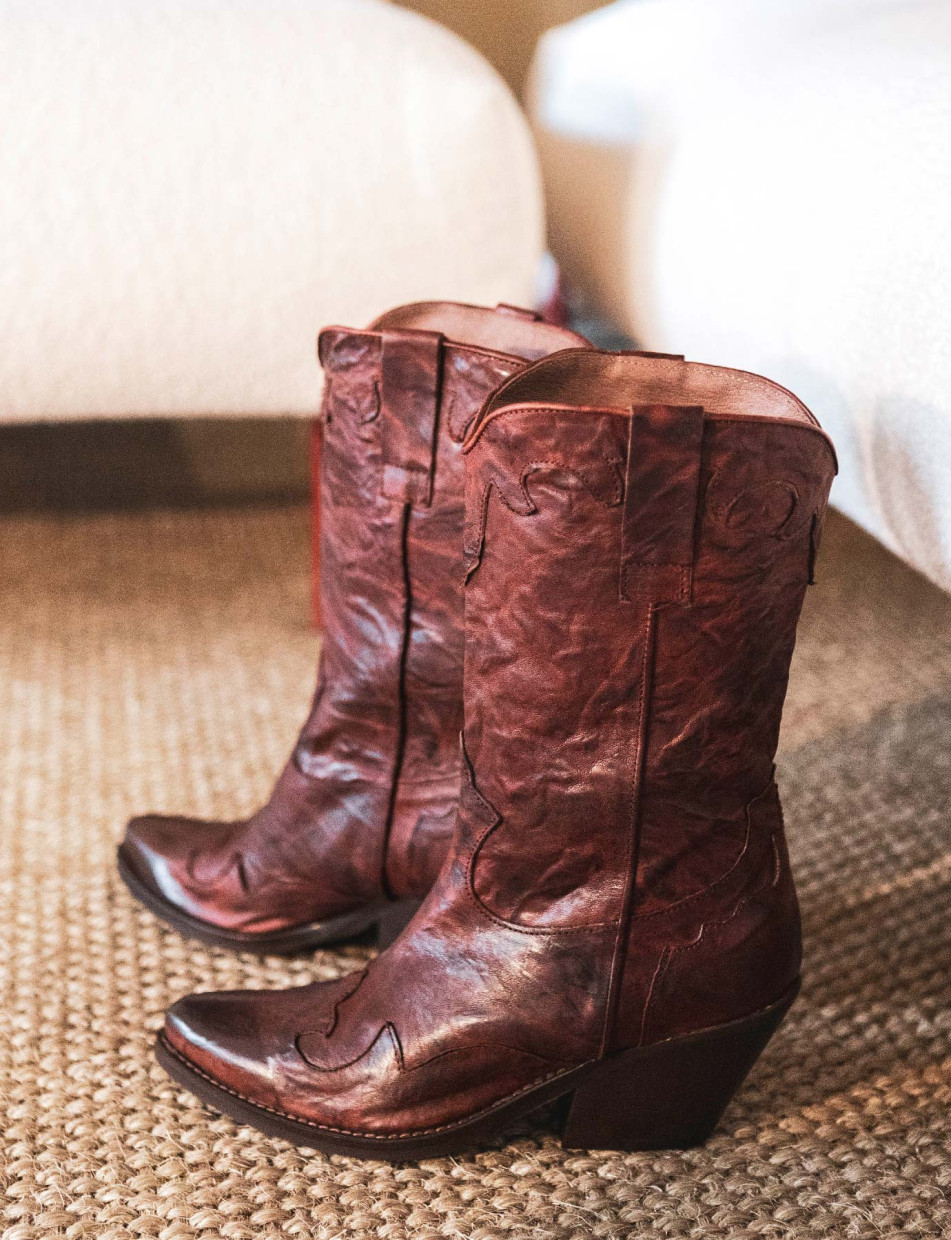 Outlet - mujer tacón 5 cm marrón cuero