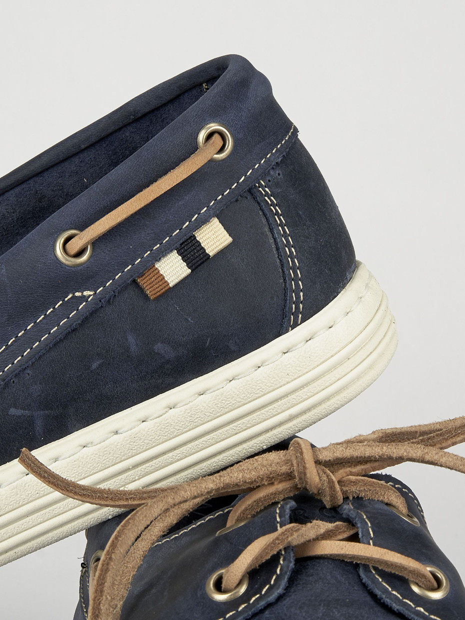 Zapatos de cordones tacón 1 cm turquesa nobuk