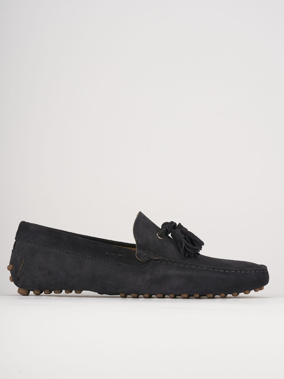 Mocasines azul ante