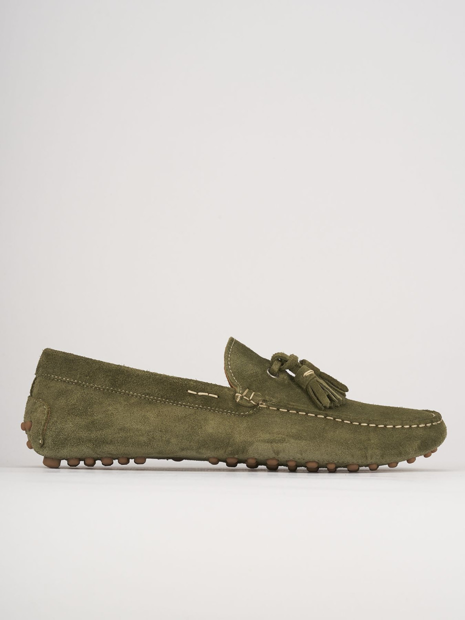 Mocasines verde ante