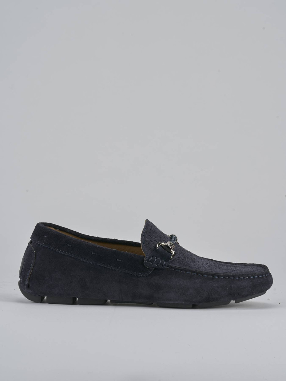 Mocasines azul ante