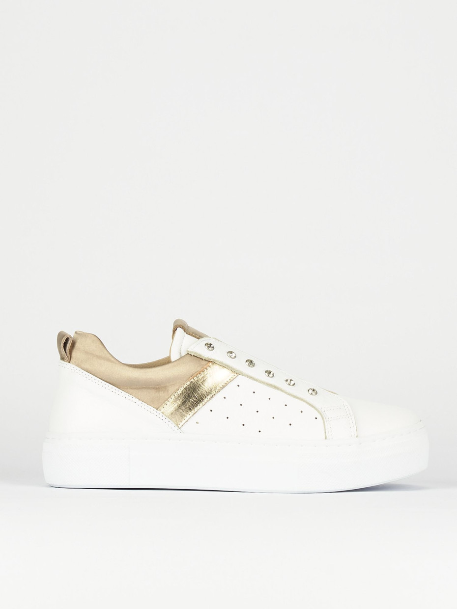 Zapatillas deportivas blanco cuero