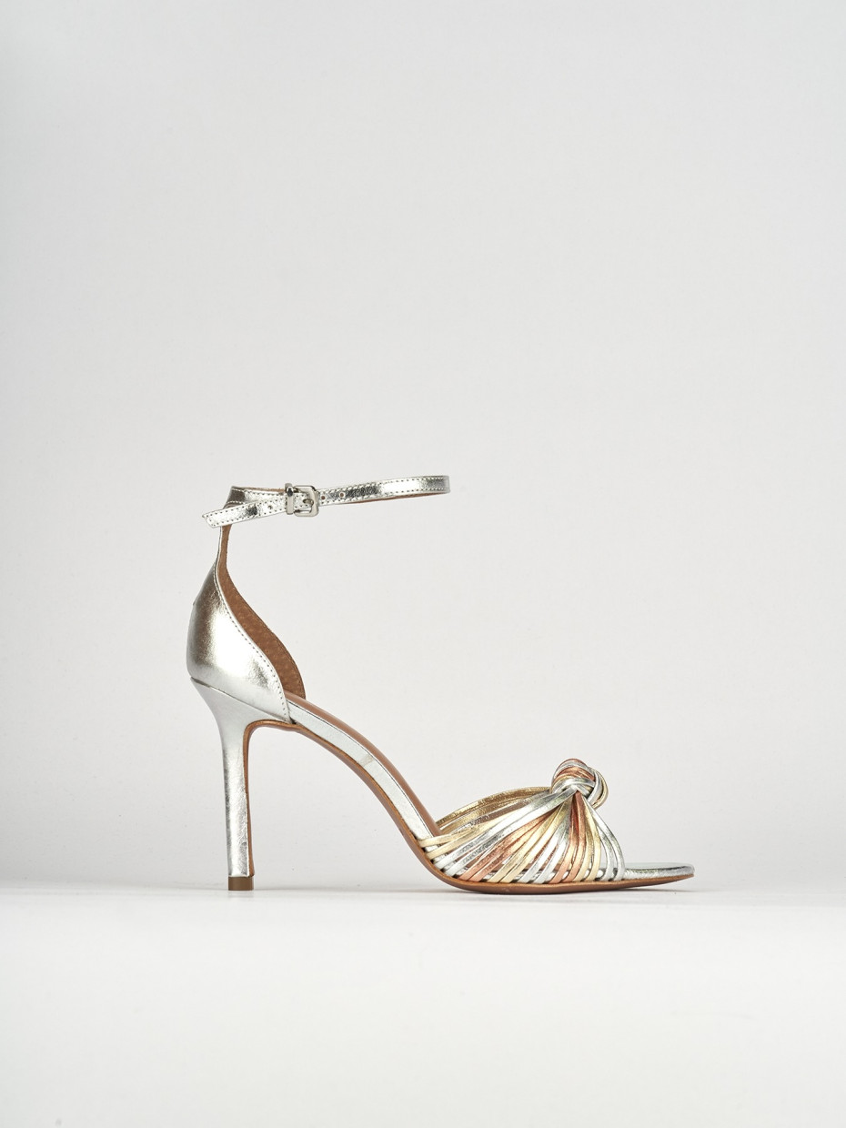 Sandalias de tacón alto tacón 9 cm multicolor cuero