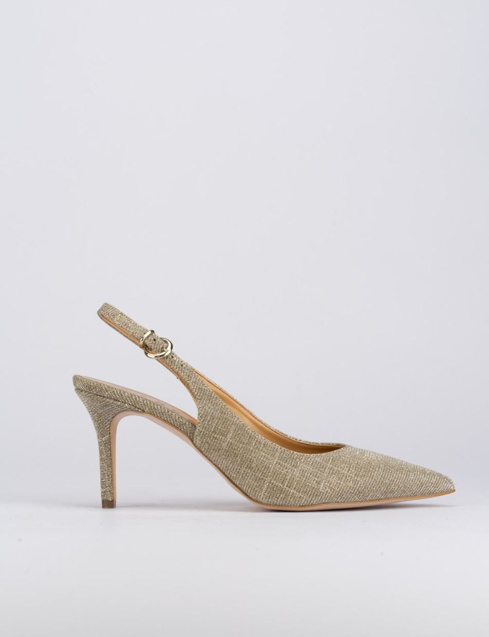 Pumps heel 5 cm gold leather