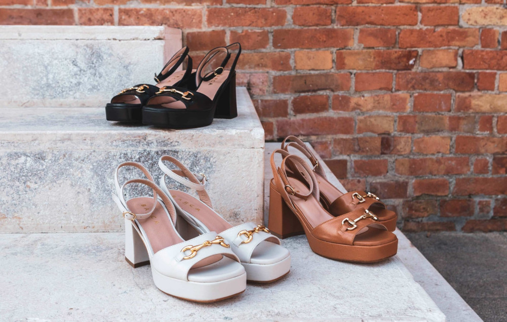 Sandalias de tacón alto tacón 7 cm blanco cuero