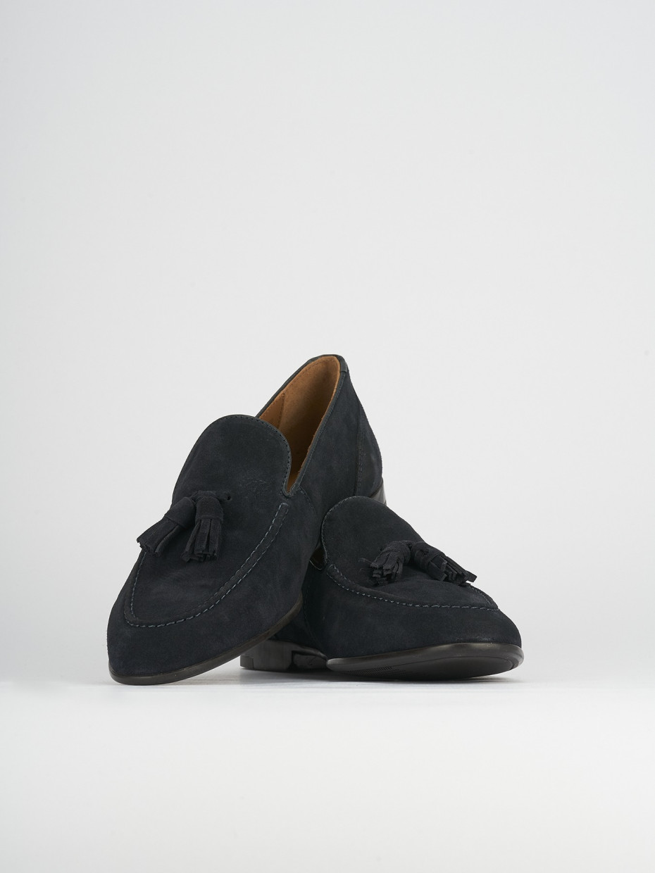 Mocasines azul ante