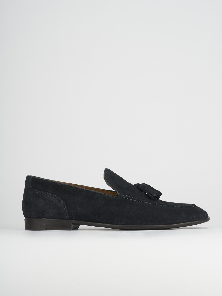 Mocasines azul ante