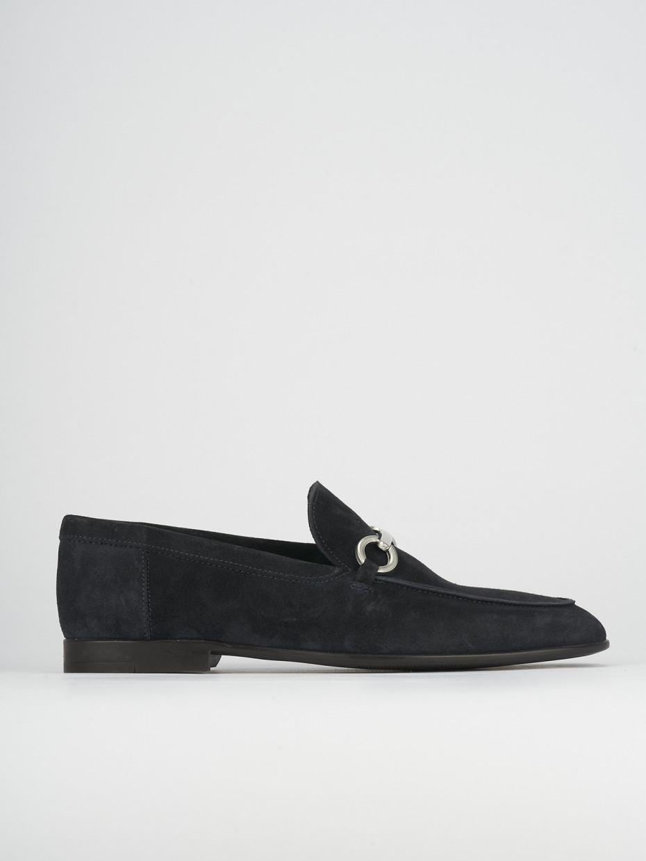 Mocasines azul ante