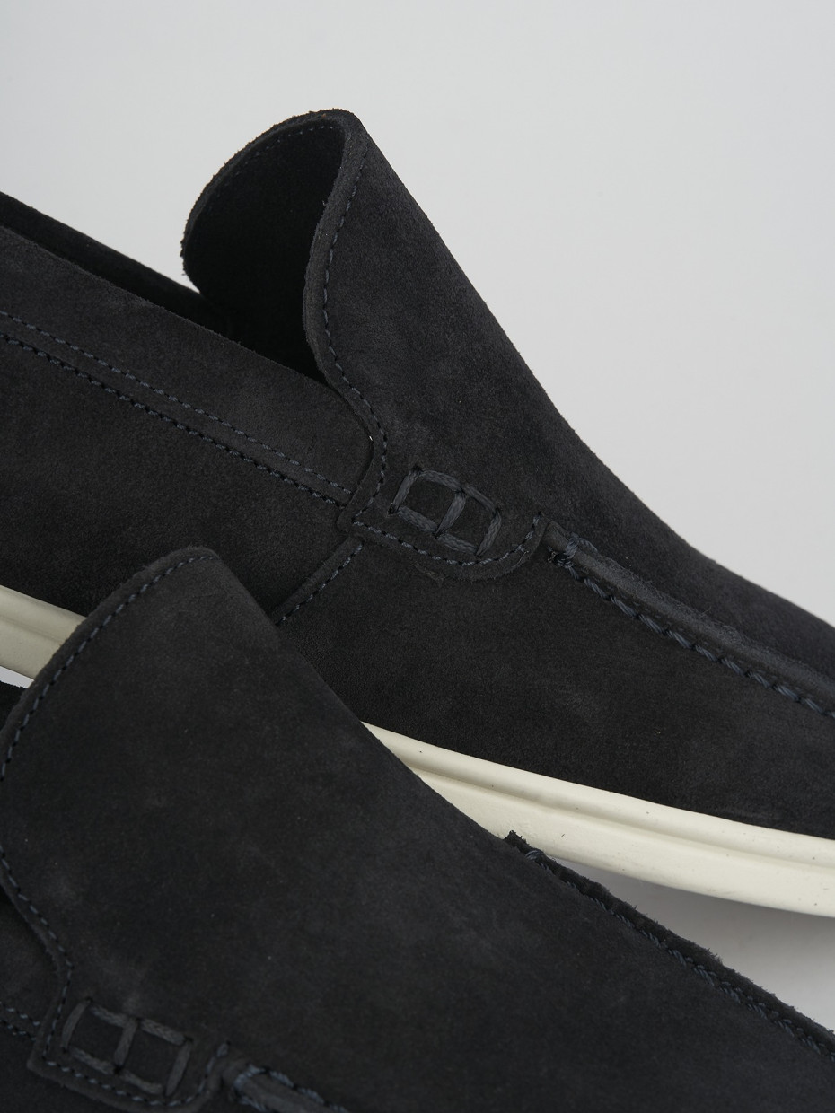 Mocasines azul ante